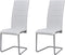 vidaXL - Eetkamerstoelen - 2 - st - kunstleer - wit