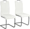 vidaXL - Eetkamerstoelen - 2 - st - kunstleer - wit