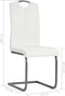 vidaXL - Eetkamerstoelen - 2 - st - kunstleer - wit