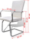 vidaXL - Eetkamerstoelen - 2 - st - kunstleer - wit