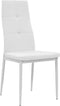 vidaXL - Eetkamerstoelen - 2 - st - kunstleer - wit