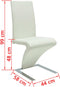 vidaXL - Eetkamerstoelen - 2 - st - kunstleer - wit