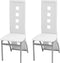 vidaXL - Eetkamerstoelen - 2 - st - kunstleer - wit