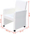 vidaXL - Eetkamerstoelen - 2 - st - kunstleer - wit