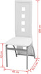 vidaXL - Eetkamerstoelen - 2 - st - kunstleer - wit