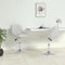 vidaXL - Eetkamerstoelen - 2 - st - kunstleer - wit