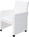 vidaXL - Eetkamerstoelen - 2 - st - kunstleer - wit