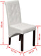 vidaXL - Eetkamerstoelen - 2 - st - kunstleer - wit