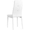 vidaXL - Eetkamerstoelen - 2 - st - kunstleer - wit