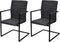 vidaXL - Eetkamerstoelen - 2 - st - kunstleer - zwart