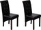 vidaXL - Eetkamerstoelen - 2 - st - kunstleer - zwart