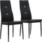 vidaXL - Eetkamerstoelen - 2 - st - kunstleer - zwart