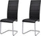 vidaXL - Eetkamerstoelen - 2 - st - kunstleer - zwart