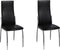 vidaXL - Eetkamerstoelen - 2 - st - kunstleer - zwart