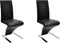 vidaXL - Eetkamerstoelen - 2 - st - kunstleer - zwart