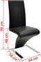 vidaXL - Eetkamerstoelen - 2 - st - kunstleer - zwart