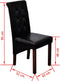 vidaXL - Eetkamerstoelen - 2 - st - kunstleer - zwart
