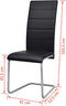 vidaXL - Eetkamerstoelen - 2 - st - kunstleer - zwart