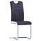 vidaXL - Eetkamerstoelen - 2 - st - kunstleer - zwart