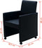 vidaXL - Eetkamerstoelen - 2 - st - kunstleer - zwart