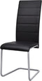 vidaXL - Eetkamerstoelen - 2 - st - kunstleer - zwart