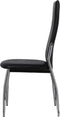 vidaXL - Eetkamerstoelen - 2 - st - kunstleer - zwart
