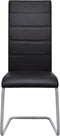 vidaXL - Eetkamerstoelen - 2 - st - kunstleer - zwart