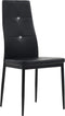 vidaXL - Eetkamerstoelen - 2 - st - kunstleer - zwart