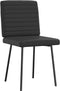vidaXL - Eetkamerstoelen - 2 - st - kunstleer - zwart