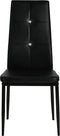 vidaXL - Eetkamerstoelen - 2 - st - kunstleer - zwart