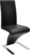 vidaXL - Eetkamerstoelen - 2 - st - kunstleer - zwart