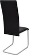 vidaXL - Eetkamerstoelen - 2 - st - kunstleer - zwart