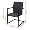 vidaXL - Eetkamerstoelen - 2 - st - kunstleer - zwart