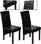 vidaXL - Eetkamerstoelen - 2 - st - kunstleer - zwart