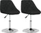 vidaXL - Eetkamerstoelen - 2 - st - kunstleer - zwart