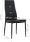 vidaXL - Eetkamerstoelen - 2 - st - kunstleer - zwart