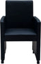 vidaXL - Eetkamerstoelen - 2 - st - kunstleer - zwart