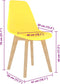 vidaXL - Eetkamerstoelen - 2 - st - kunststof - geel