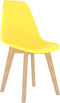 vidaXL - Eetkamerstoelen - 2 - st - kunststof - geel