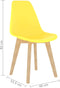 vidaXL - Eetkamerstoelen - 2 - st - kunststof - geel