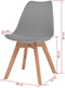vidaXL - Eetkamerstoelen - 2 - st - kunststof - grijs