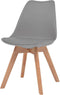 vidaXL - Eetkamerstoelen - 2 - st - kunststof - grijs