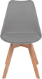 vidaXL - Eetkamerstoelen - 2 - st - kunststof - grijs