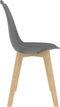 vidaXL - Eetkamerstoelen - 2 - st - kunststof - grijs