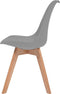 vidaXL - Eetkamerstoelen - 2 - st - kunststof - grijs