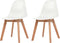 vidaXL - Eetkamerstoelen - 2 - st - kunststof - wit