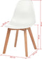 vidaXL - Eetkamerstoelen - 2 - st - kunststof - wit