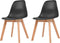 vidaXL - Eetkamerstoelen - 2 - st - kunststof - zwart