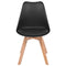 vidaXL - Eetkamerstoelen - 2 - st - kunststof - zwart