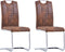 vidaXL - Eetkamerstoelen - 2 - st - kunstsuède - bruin